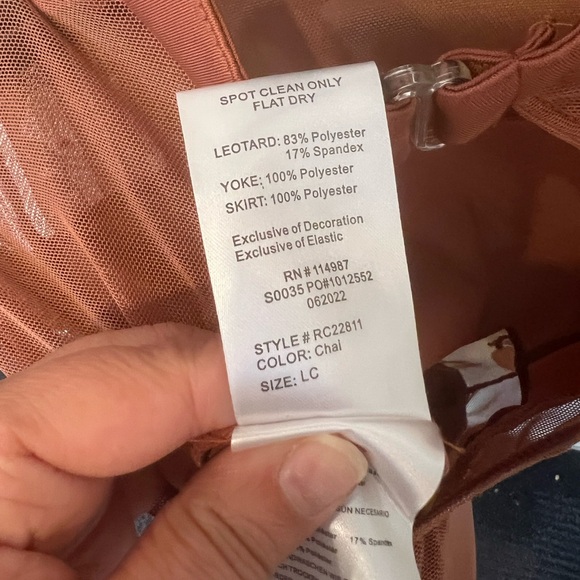 Revolution Dancewear Limitless lyrical costume, size Large Child, chai color - Picture 10 of 11